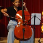 Violoncello on stage