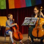 Violoncello on stage