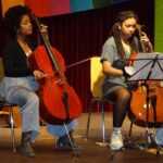 Violoncello on stage