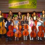 Violoncello on stage
