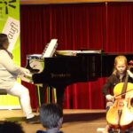 Violoncello on stage