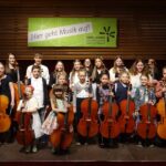 Violoncello on stage