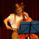 Violoncello on stage