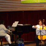 Violoncello on stage