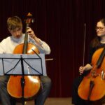 Violoncello on stage