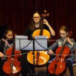 Violoncello on stage