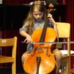 Violoncello on stage