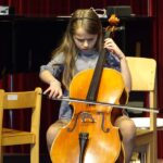 Violoncello on stage