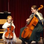 Violoncello on stage