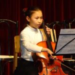 Violoncello on stage