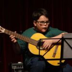 Zither, Gitarre & E-Gitarre on stage