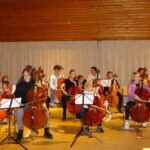 Violoncello on stage