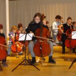 Violoncello on stage