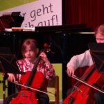 Violoncello on stage