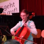 Violoncello on stage