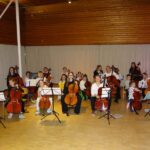 Violoncello on stage